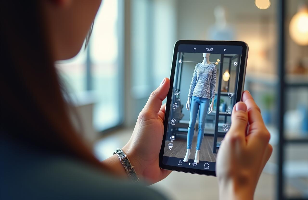 Augmented reality virtual try-on interface
